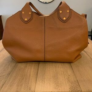 Banana Republic Cognac Italian Leather Satchel